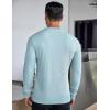 COOFANDY Men’s Long Sleeve Henley Shirts Stretch Ribbed T-Shirts Fashion Casual Basic Tops(Light Blue)
