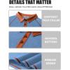COOFANDY Mens Long Sleeve Polo Shirts Casual Button Collared Shirts Raglan Golf T Shirt(Blue)