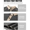 COOFANDY Mens Long Sleeve Polo Shirts Casual Button Collared Shirts Raglan Golf T Shirt(Dark Grey)
