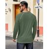 COOFANDY Mens Long Sleeve Polo Shirts Casual Button Collared Shirts Raglan Golf T Shirt(Green)