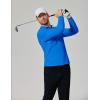 COOFANDY Men’s Long Sleeve Polo Shirts Moisture Wicking Golf Shirts Lightweight Athletic Collared Shirt(Blue)