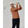 COOFANDY Men’s Long Sleeve Polo Shirts Moisture Wicking Golf Shirts Lightweight Athletic Collared Shirt(Light Brown)