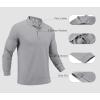 COOFANDY Men’s Long Sleeve Polo Shirts Moisture Wicking Golf Shirts Lightweight Athletic Collared Shirt(Light Grey)