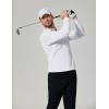 COOFANDY Men’s Long Sleeve Polo Shirts Moisture Wicking Golf Shirts Lightweight Athletic Collared Shirt(White)
