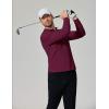 COOFANDY Men’s Long Sleeve Polo Shirts Moisture Wicking Golf Shirts Lightweight Athletic Collared Shirt(Wine Red)