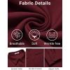 COOFANDY Mens Long Sleeve Shirts Casual Button Down Shirt Wrinkle Free Dress Shirt with Pocket(Wine Red)