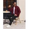 COOFANDY Mens Long Sleeve Shirts Casual Button Down Shirt Wrinkle Free Dress Shirt with Pocket(Wine Red)