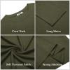 COOFANDY Mens Long Sleeve T Shirts Casual Crew Neck Tee Shirts Lightweight Soft Pullover Tops(Army Green)