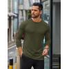 COOFANDY Mens Long Sleeve T Shirts Casual Crew Neck Tee Shirts Lightweight Soft Pullover Tops(Army Green)