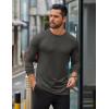 COOFANDY Mens Long Sleeve T Shirts Casual Crew Neck Tee Shirts Lightweight Soft Pullover Tops(Dark Grey)