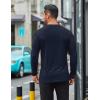 COOFANDY Mens Long Sleeve T Shirts Casual Crew Neck Tee Shirts Lightweight Soft Pullover Tops(Navy Blue)