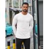 COOFANDY Mens Long Sleeve T Shirts Casual Crew Neck Tee Shirts Lightweight Soft Pullover Tops(White)