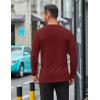 COOFANDY Mens Long Sleeve T Shirts Casual Crew Neck Tee Shirts Lightweight Soft Pullover Tops(Wine Red)
