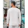 COOFANDY Men’s Long Sleeve Tee Shirts Crew Neck T Shirt Solid Casual Basic Tees Soft Stretch T-Shirts(All White)