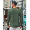 COOFANDY Men’s Long Sleeve Tee Shirts Crew Neck T Shirt Solid Casual Basic Tees Soft Stretch T-Shirts(Army Green)