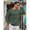 COOFANDY Men’s Long Sleeve Tee Shirts Crew Neck T Shirt Solid Casual Basic Tees Soft Stretch T-Shirts(Army Green)