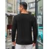 COOFANDY Men’s Long Sleeve Tee Shirts Crew Neck T Shirt Solid Casual Basic Tees Soft Stretch T-Shirts(Black)