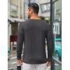 COOFANDY Men’s Long Sleeve Tee Shirts Crew Neck T Shirt Solid Casual Basic Tees Soft Stretch T-Shirts(Dark Grey)