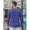 COOFANDY Men’s Long Sleeve Tee Shirts Crew Neck T Shirt Solid Casual Basic Tees Soft Stretch T-Shirts(Heather Blue)