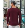 COOFANDY Men’s Long Sleeve Tee Shirts Crew Neck T Shirt Solid Casual Basic Tees Soft Stretch T-Shirts(Heather Burgundy)