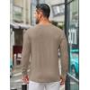 COOFANDY Men’s Long Sleeve Tee Shirts Crew Neck T Shirt Solid Casual Basic Tees Soft Stretch T-Shirts(Khaki)