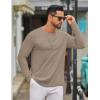 COOFANDY Men’s Long Sleeve Tee Shirts Crew Neck T Shirt Solid Casual Basic Tees Soft Stretch T-Shirts(Khaki)
