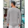 COOFANDY Men’s Long Sleeve Tee Shirts Crew Neck T Shirt Solid Casual Basic Tees Soft Stretch T-Shirts(Light Grey)