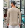 COOFANDY Men’s Long Sleeve Tee Shirts Crew Neck T Shirt Solid Casual Basic Tees Soft Stretch T-Shirts(Light Khaki)