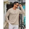COOFANDY Men’s Long Sleeve Tee Shirts Crew Neck T Shirt Solid Casual Basic Tees Soft Stretch T-Shirts(Light Khaki)