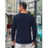 COOFANDY Men’s Long Sleeve Tee Shirts Crew Neck T Shirt Solid Casual Basic Tees Soft Stretch T-Shirts(Navy Blue)