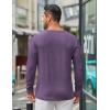 COOFANDY Men’s Long Sleeve Tee Shirts Crew Neck T Shirt Solid Casual Basic Tees Soft Stretch T-Shirts(Purple)
