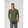 COOFANDY Men’s Long Sleeve Tee Shirts Crew Neck T-Shirt Casual Pullover Basic Tees Soft Stretch Tshirts(Army Green)