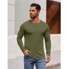 COOFANDY Men’s Long Sleeve Tee Shirts Crew Neck T-Shirt Casual Pullover Basic Tees Soft Stretch Tshirts(Army Green)