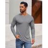 COOFANDY Men’s Long Sleeve Tee Shirts Crew Neck T-Shirt Casual Pullover Basic Tees Soft Stretch Tshirts(Athletic Heather)