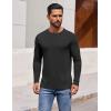 COOFANDY Men’s Long Sleeve Tee Shirts Crew Neck T-Shirt Casual Pullover Basic Tees Soft Stretch Tshirts(Black)