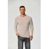 COOFANDY Men’s Long Sleeve Tee Shirts Crew Neck T-Shirt Casual Pullover Basic Tees Soft Stretch Tshirts(Light Apricot)