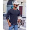 COOFANDY Men’s Long Sleeve Tee Shirts Crew Neck T-Shirt Casual Pullover Basic Tees Soft Stretch Tshirts(Navy)
