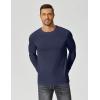 COOFANDY Men’s Long Sleeve Tee Shirts Crew Neck T-Shirt Casual Pullover Basic Tees Soft Stretch Tshirts(Navy)