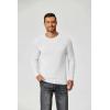COOFANDY Men’s Long Sleeve Tee Shirts Crew Neck T-Shirt Casual Pullover Basic Tees Soft Stretch Tshirts(White)