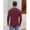 COOFANDY Men’s Long Sleeve Tee Shirts Crew Neck T-Shirt Casual Pullover Basic Tees Soft Stretch Tshirts(Wine Red)