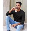 COOFANDY Mens Long Sleeve Tee Shirts Stretch Crew Neck Thermal Shirts Casual T Shirts for Men(Black)