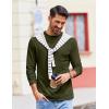 COOFANDY Mens Long Sleeve Tee Shirts Stretch Crew Neck Thermal Shirts Casual T Shirts for Men(Dark Army Green)