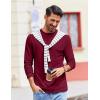 COOFANDY Mens Long Sleeve Tee Shirts Stretch Crew Neck Thermal Shirts Casual T Shirts for Men(Wine Red)