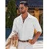 COOFANDY Mens Long Sleeve Wrinkle Free Shirts Stretch Dress Shirts Regular Fit Button Down Shirt(A White)