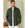 COOFANDY Mens Long Sleeve Wrinkle Free Shirts Stretch Dress Shirts Regular Fit Button Down Shirt(Dark Green)