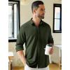 COOFANDY Mens Long Sleeve Wrinkle Free Shirts Stretch Dress Shirts Regular Fit Button Down Shirt(Dark Green)