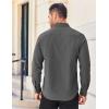 COOFANDY Mens Long Sleeve Wrinkle Free Shirts Stretch Dress Shirts Regular Fit Button Down Shirt(Dark Grey)