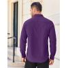 COOFANDY Mens Long Sleeve Wrinkle Free Shirts Stretch Dress Shirts Regular Fit Button Down Shirt(Purple)