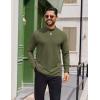 COOFANDY Mens Mock Turtleneck Long Sleeve Shirts Casual Basic T-Shirt Lightweight Mockneck Pullover Sweater for Men(Army Green)
