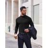 COOFANDY Mens Mock Turtleneck Long Sleeve Shirts Casual Basic T-Shirt Lightweight Mockneck Pullover Sweater for Men(Black)